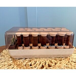Vintage Clairol Custom Care Setter KF-20-1 Velvet Hot Rollers Curlers 80's 90's